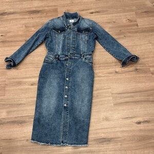 Wash Lab Denim Button-Down Maxi Dress